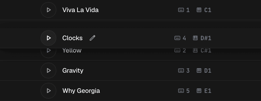 The song Clocks lifted mid-drag and moved up between Viva La Vida and Yellow